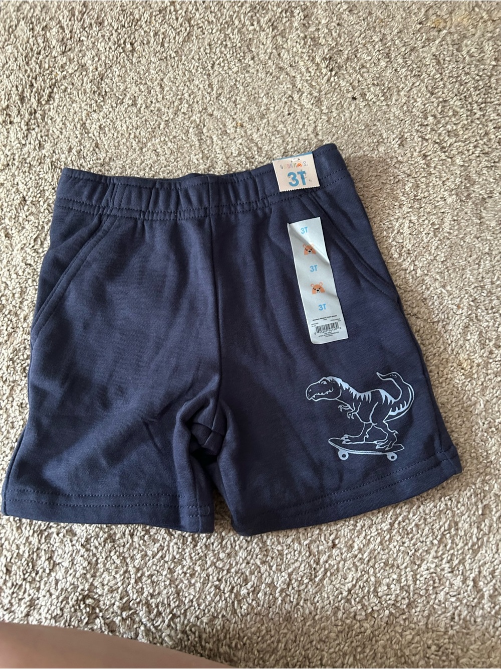 Garanimals 3T Blue Knit Dinosaur Shorts NWT